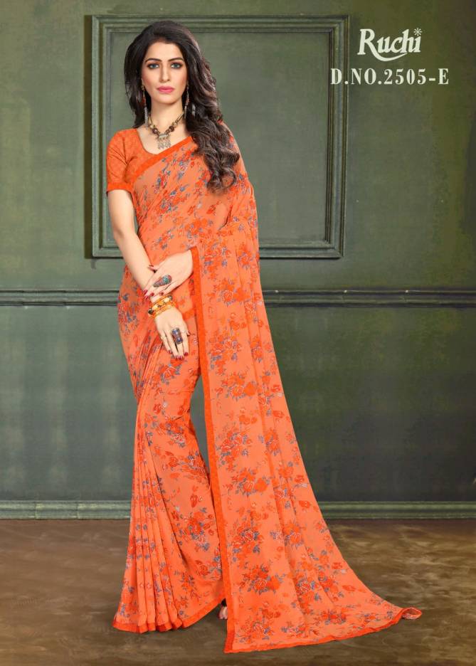 Ruchi Sarees Nimayaa Hits Casual Wear Printed Wholesale Georgette Sarees Catalog